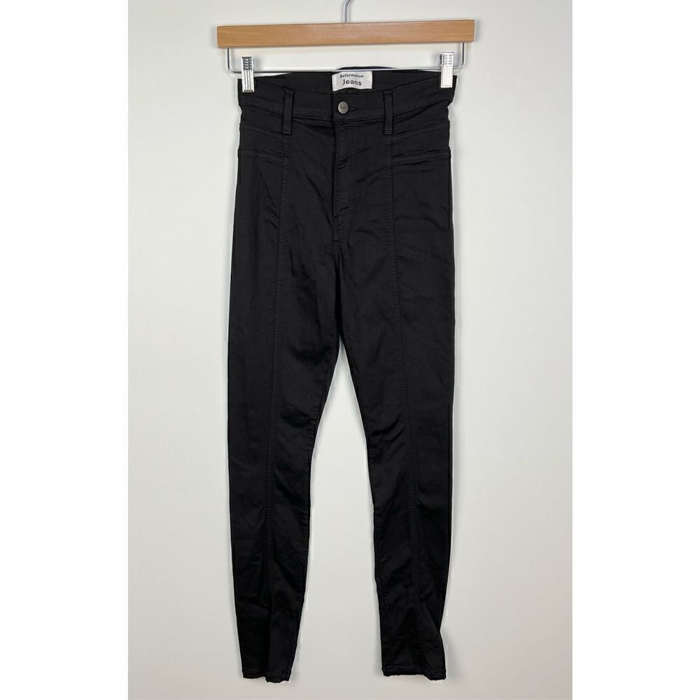 Reformation Jeans Suzie Jean Black High Rise Wasit Skinny women’s size 25